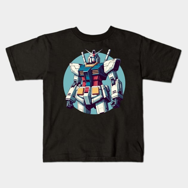 Gundam RX78 Kids T-Shirt by Chibi Pops